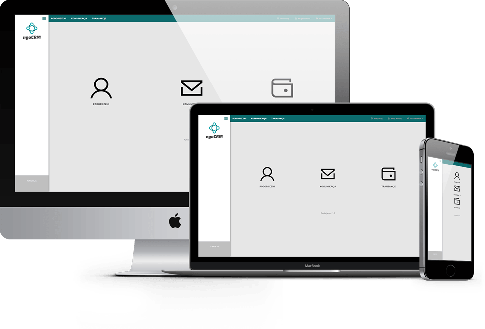 Widok ngoCRM na różnych urządzeniach