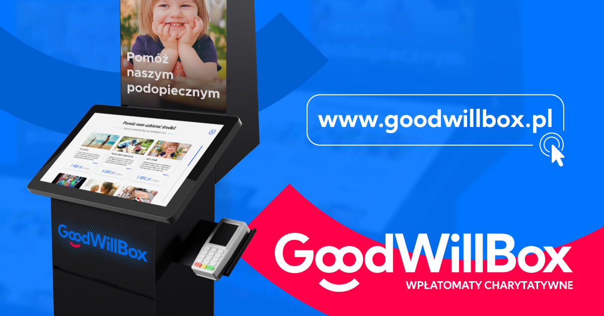 Nowoczesne wpłatomaty charytatywne GoodWillBox