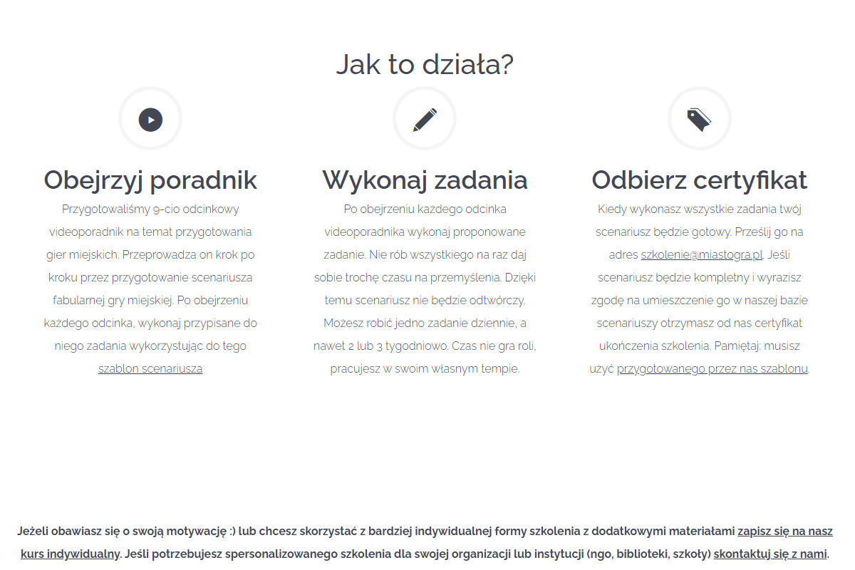 Samodzielny kurs organizacji gier miejskich
