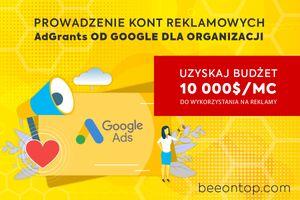 Miniatura Google AdGrants dla NGO to program oferujący 10&#x27;000 $ miesięcznie do wykorzystania na reklamy w wyszukiwarce. 