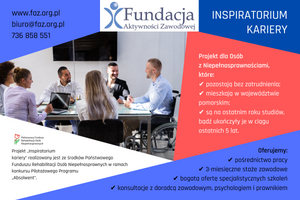 Miniatura INSPIRATORIUM KARIERY - projekt dla studentów i absolwentów szkół wyższych z niepełnosprawnością