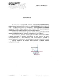 Miniatura Rekomendacja od Centrum Kultury w Lublinie po przeprowadzeniu audytu dostępności cyfrowej strony www.ck.lublin.pl