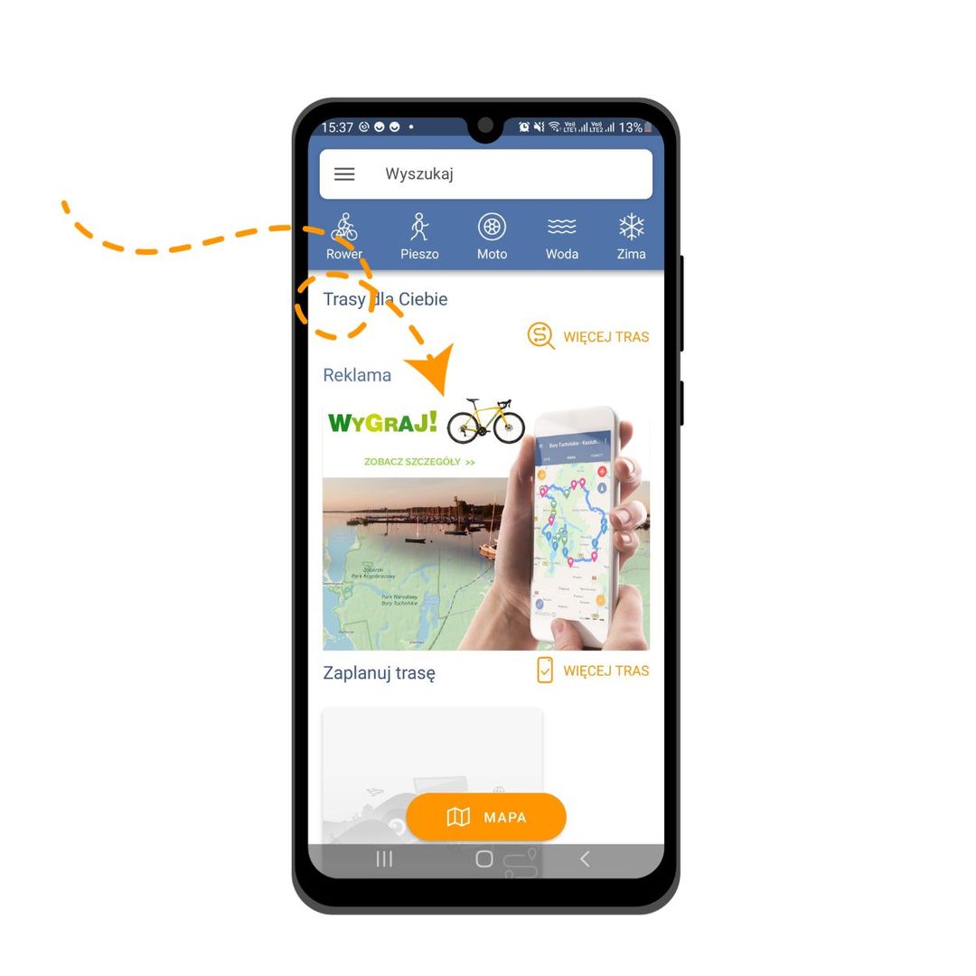 Reklama na Traseo - reklama w aplikacji
