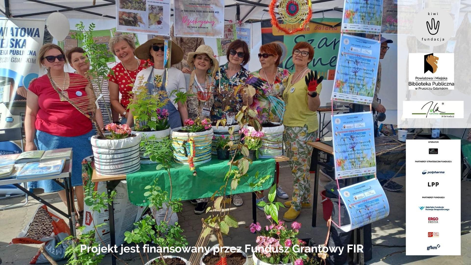 Projekt Zielono Mi na pikniku rodzinnym w Rusocinie, powiat gdański, 2023r.