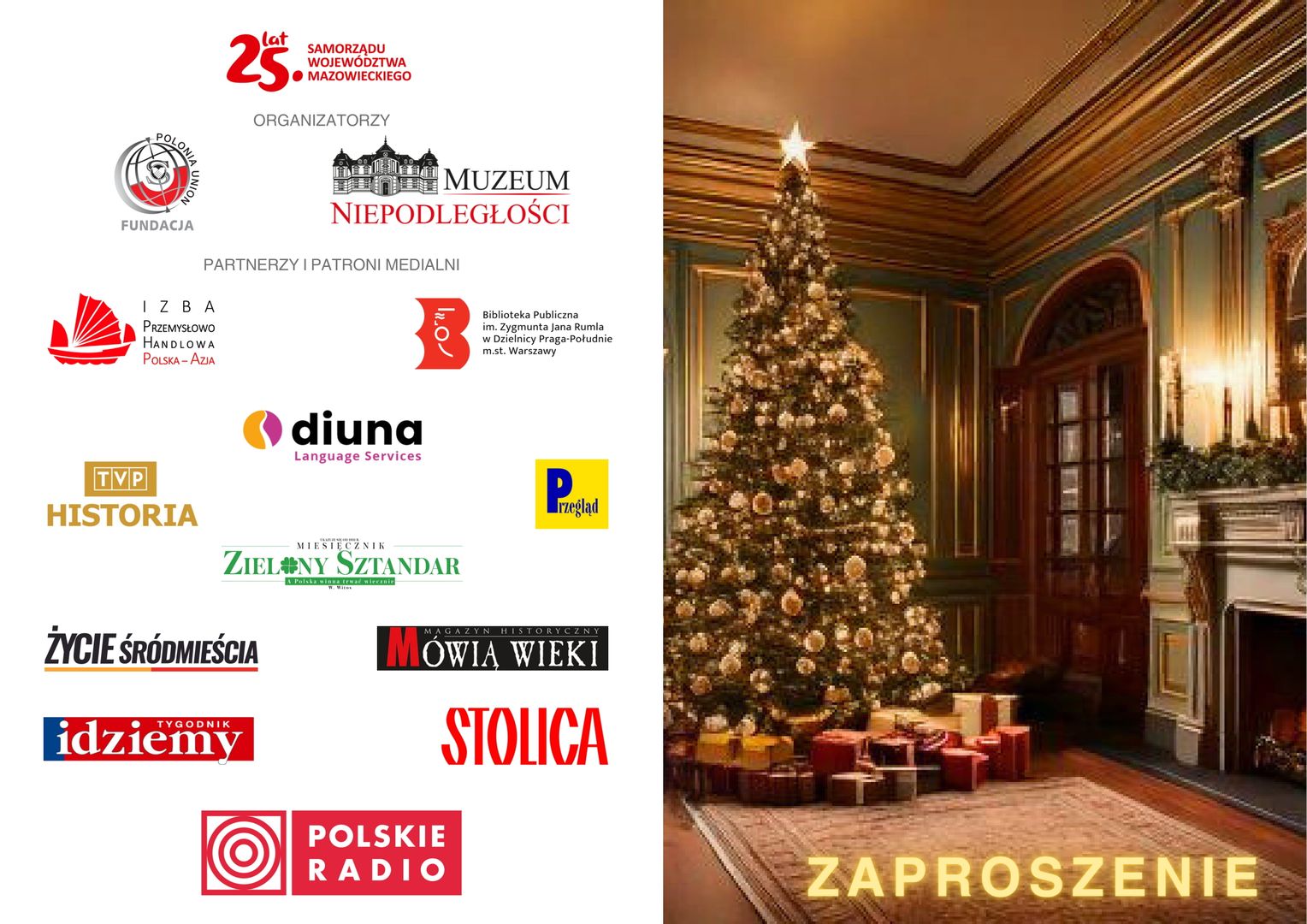 Zaproszenie str. 1,4 wydarzenia MAGIC OF CHRISTMAS - koncert pieśni, kolęd i pastorałek z okazji Świąt Bożego Narodzenia 