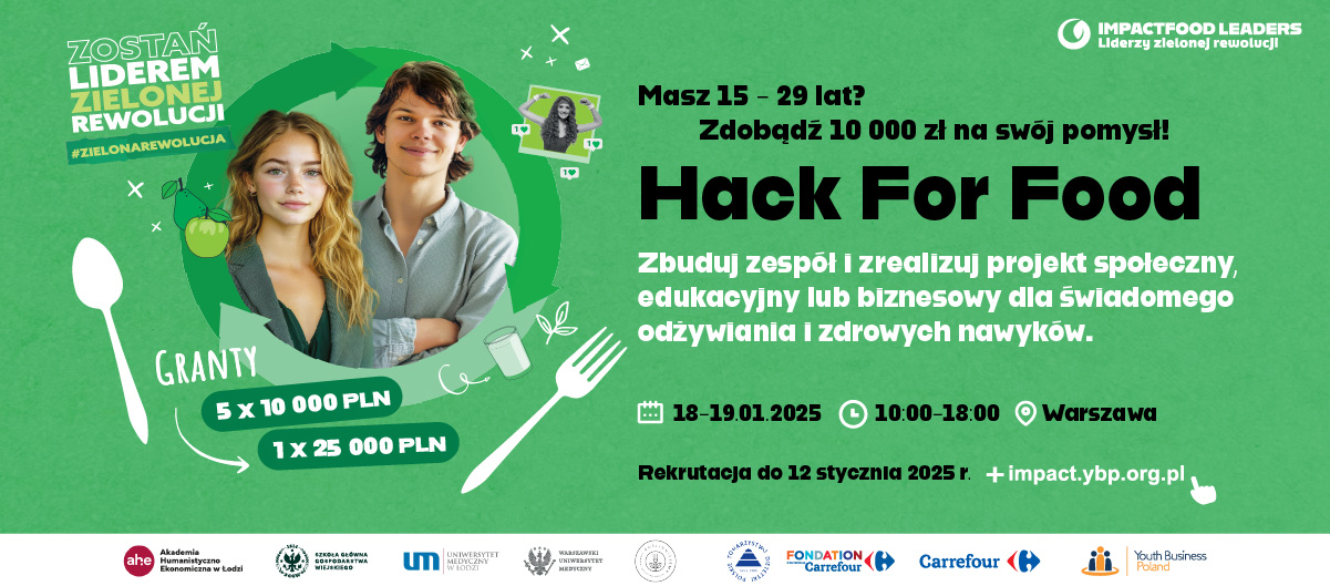 HACK FOR FOOD Hackathon Hakujemy świadome odżywianie