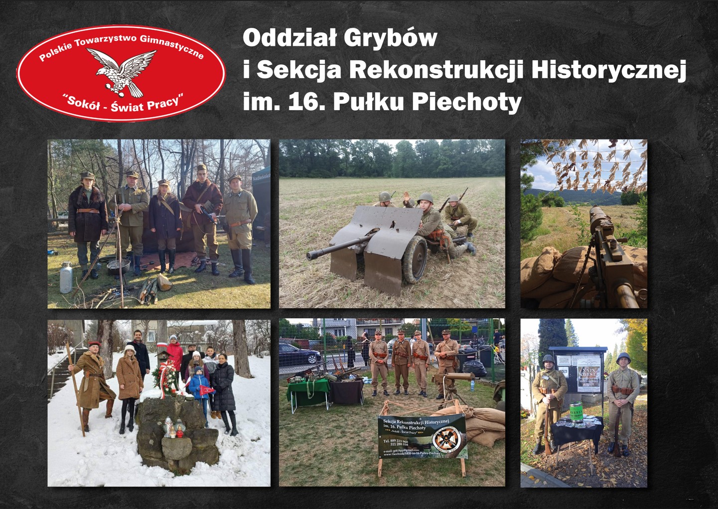 Aktywność oddziału Grybów oraz SRH. im. 16. Pułku Piechoty.