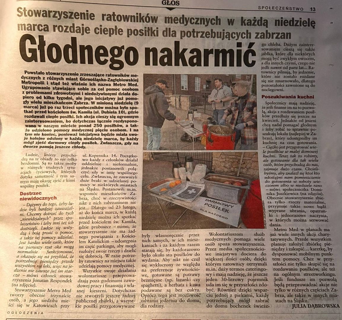 O Metro Med pisała lokalna gazeta