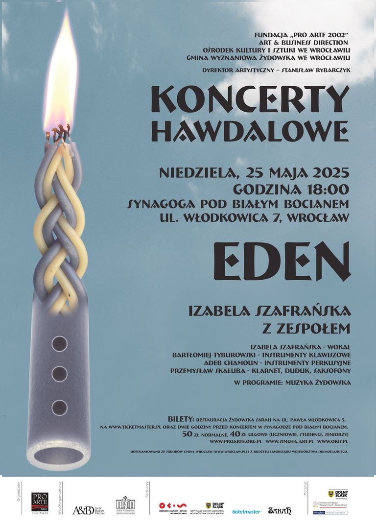 Afisz Koncertu Hawdalowego.