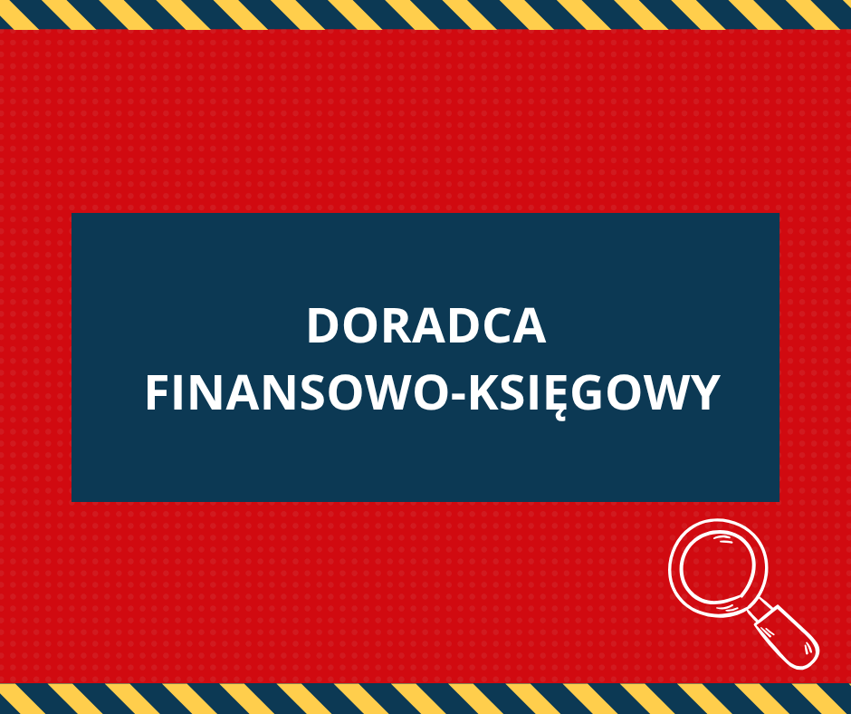 Grafika z napisem "doradca finansowo-księgowy"