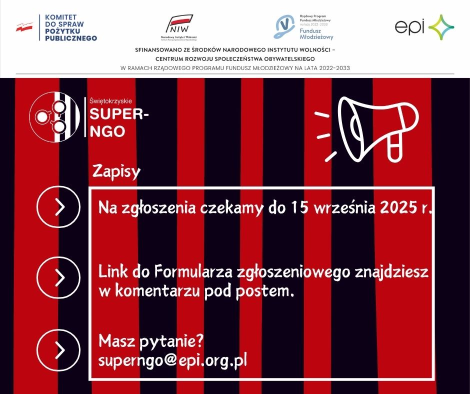 Zgłoszenia do 15 września.