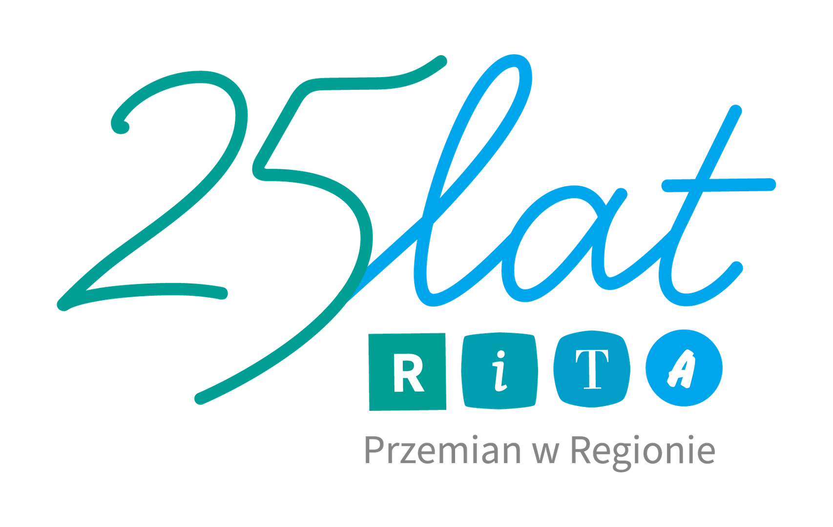 Jubileuszowe logo programu Rita Przemiany w Regionie - 25 lat