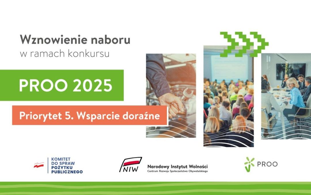 Wznowiono nabór wniosków w ramach PROO, Priorytet 5 „Wsparcie doraźne ...