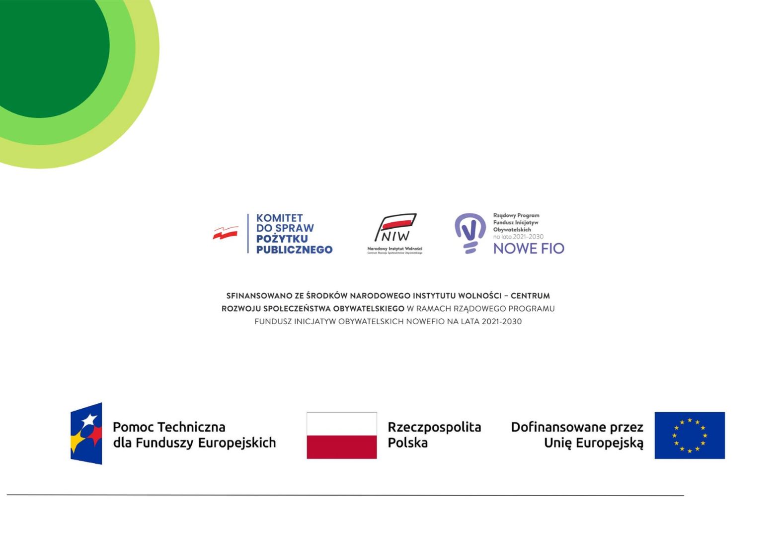logotypy instytucji finansujących wydarzenie