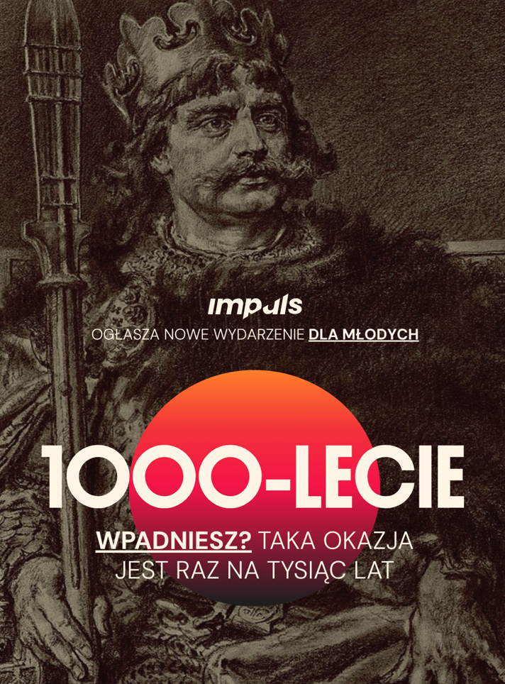 grafika z Bolesławem Chrobrym, która zaprasza na wydarzenie