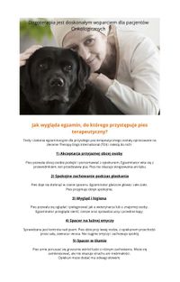 Miniatura Promocyjne kadry treści e-booka, czyli jak wygląda egzamin dla psa terapeutycznego?