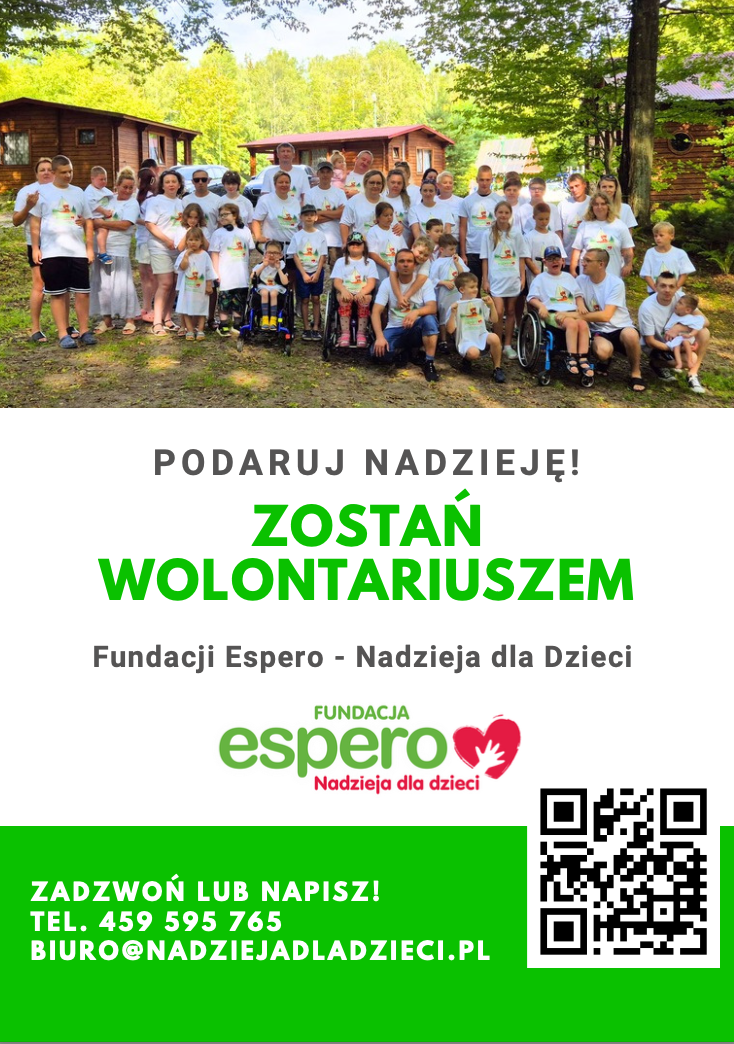 Zostań wolontariuszem Fundacji Espero - Nadzieja dla Dzieci