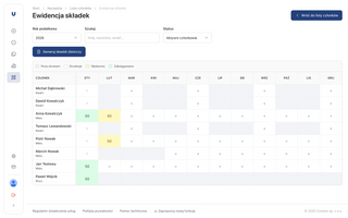 Miniatura Widok składek członkowskich