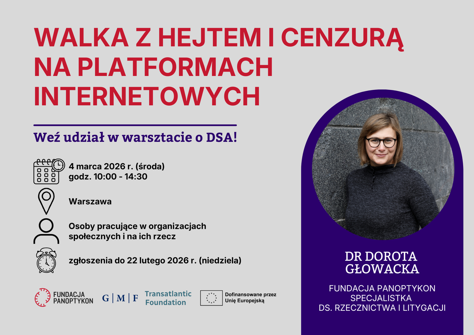 Plansza z informacjami o warsztacie