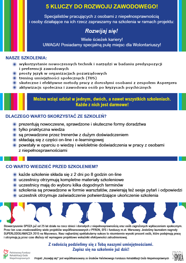 Plakat promujący skolenia 