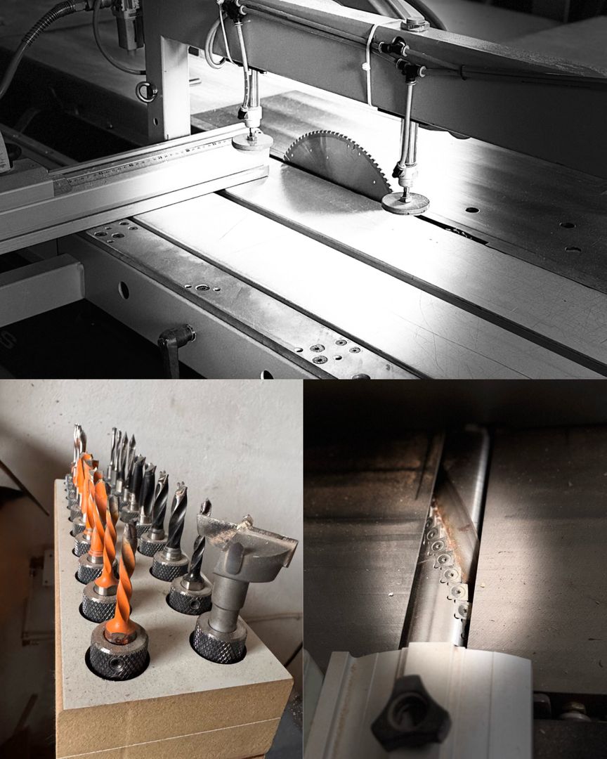 Stolarz meblowy z Wołomina przy pracy - produkcja mebli na wymiar we własnej stolarni Meble KRIS.