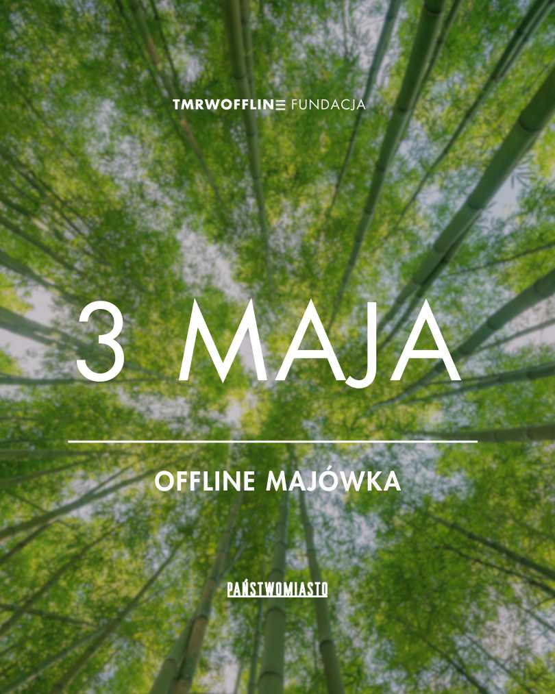 Grafika z lasem i napisem 3 maja