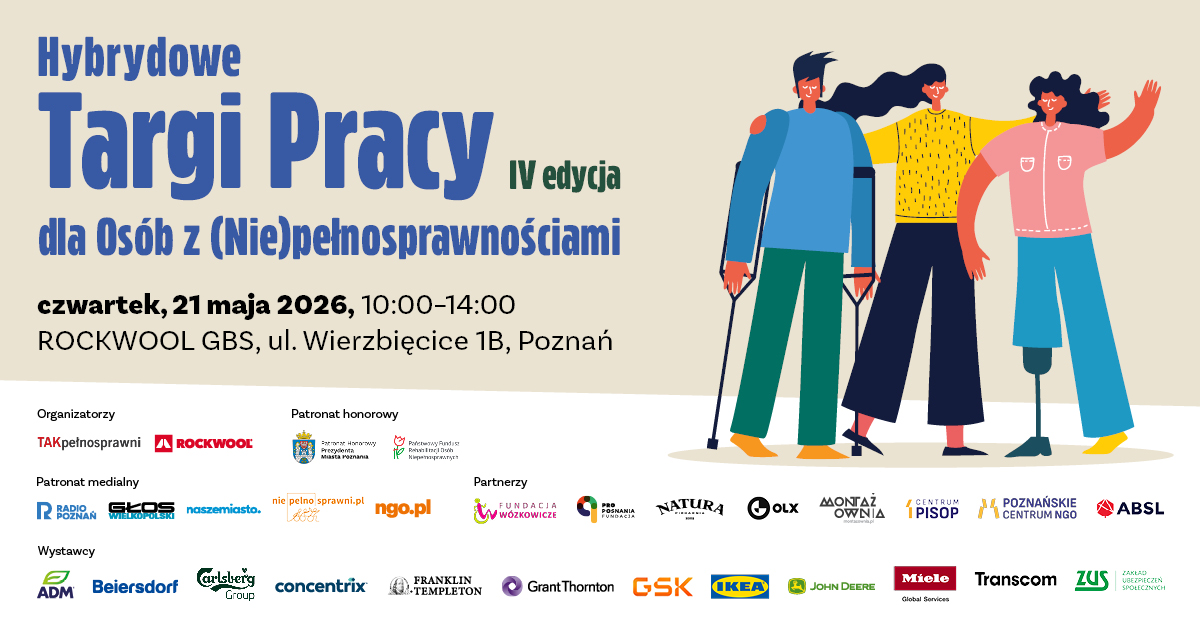 Celem wydarzenia jest przełamanie stereotypów dotyczących pracy osób z niepełnosprawnościami 