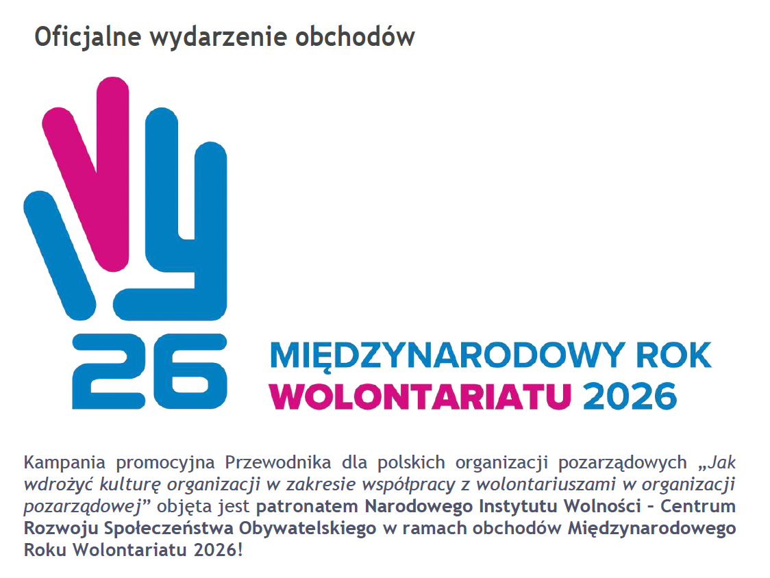 Informacja o patronacie Międzynarodowego Roku Wolontariatu
