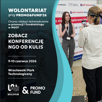 Miniatura Grafika promująca wolontariat przy konferencji Promo&Fund'26