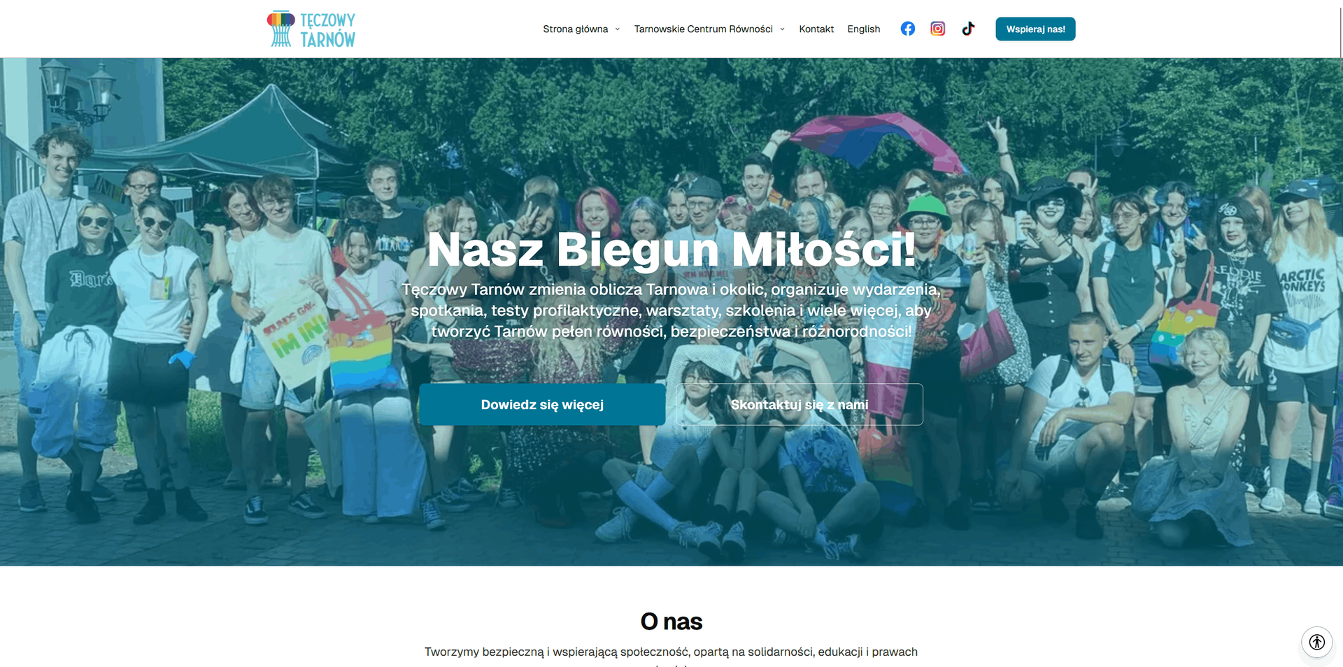 Strona internetowa teczowytarnow.pl