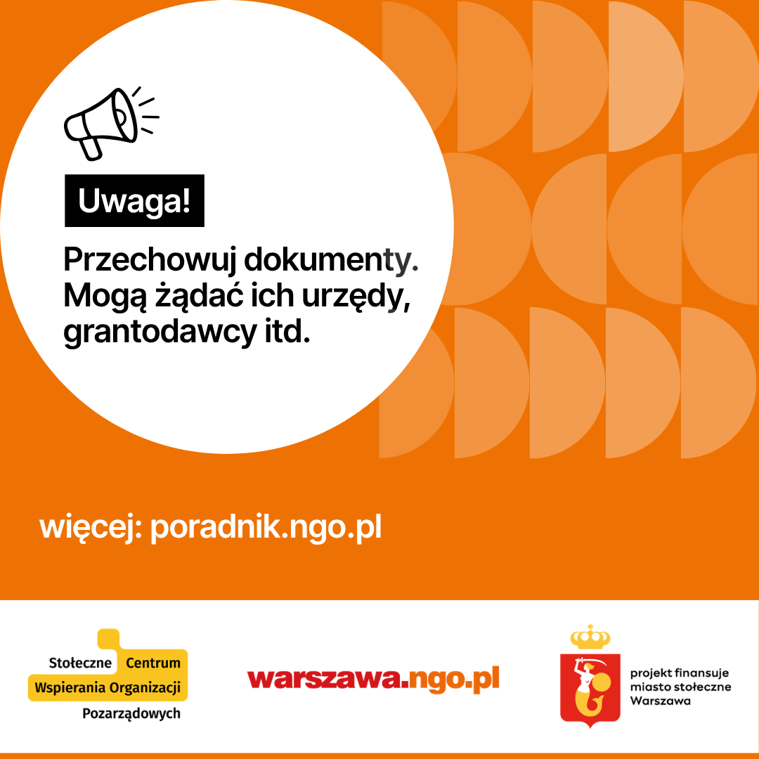 Infografika "Organizacjo, dbaj o dokumenty ze spotkań władz". Poniżej opis infografiki w formacie PDF dla osób niewidzących, niedowidzących.