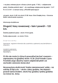Miniatura Treść e-maila - jako zaproszenie wraz z opisem przebiegu wydarzenia.