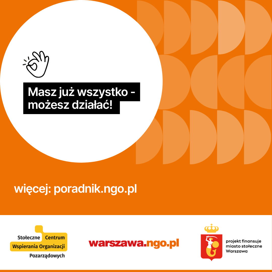 Infografika: Jak założyć fundację. Poniżej opis infografiki w formacie PDF dla osób niewidzących, niedowidzących. 