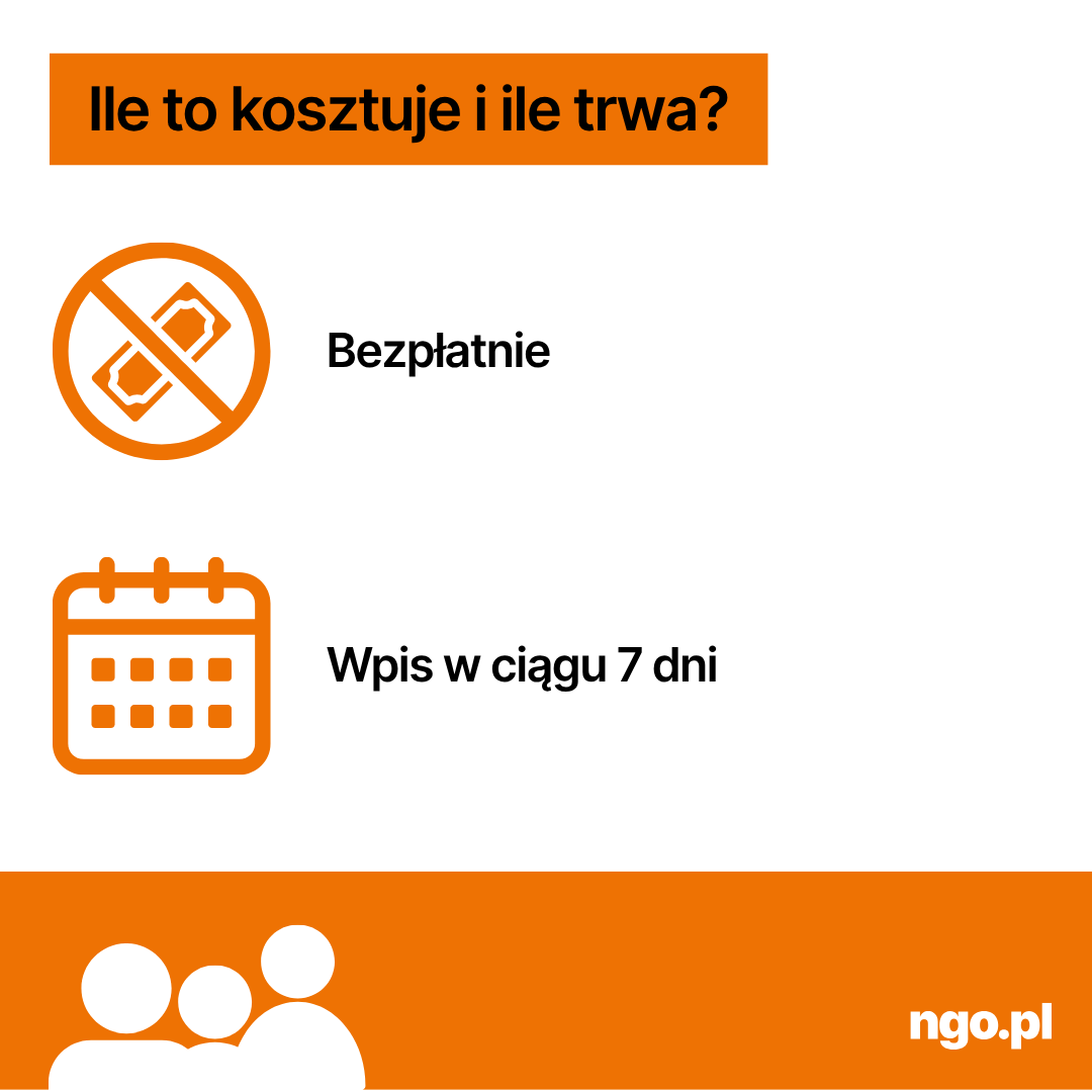 Infografika: Jak założyć stowarzyszenie zwykłe. Poniżej opis infografiki w formacie PDF dla osób niewidzących, niedowidzących. 