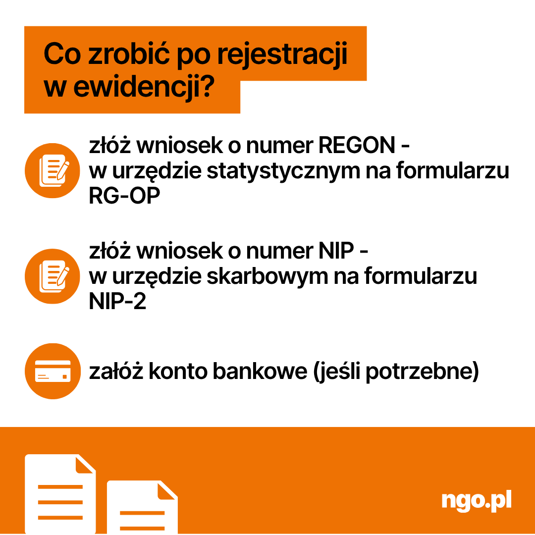 Infografika: Jak założyć stowarzyszenie zwykłe. Poniżej opis infografiki w formacie PDF dla osób niewidzących, niedowidzących. 