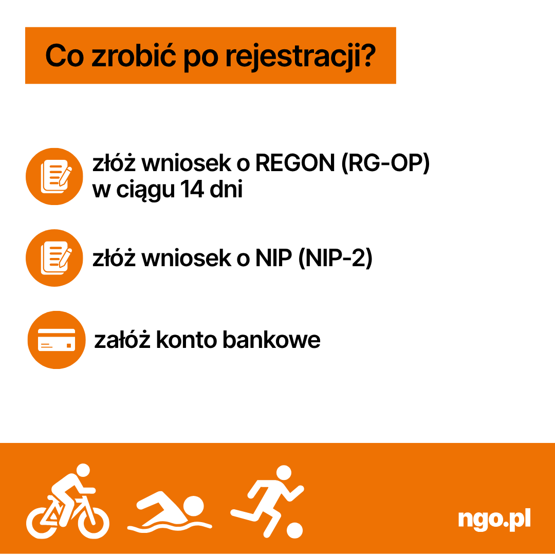 Infografika: Jak założyć klub sportowy zarejestrowany w starostwie. Poniżej opis infografiki w formacie PDF dla osób niewidzących, niedowidzących.