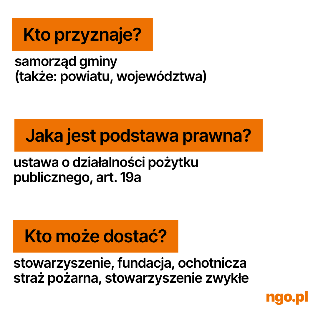 Infografika: Mały grant dla NGO. O dotacji bez konkursu. Poniżej znajduje się opis infografiki w formacie PDF dla osób niewidzących, niedowidzących.