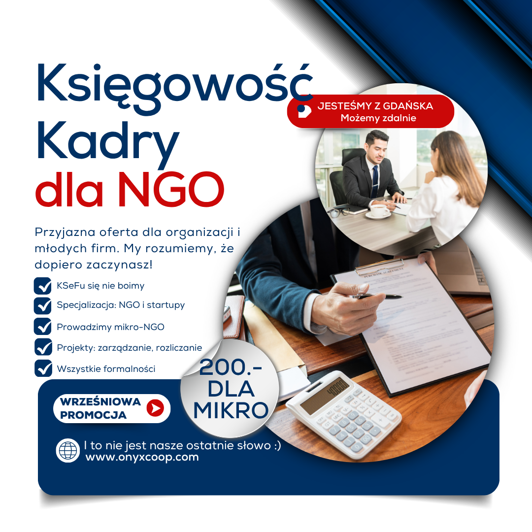 Księgowość dla NGO, promocja cenowa, doradztwo i projekty!
