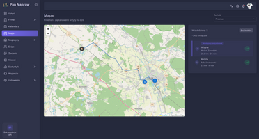 Miniatura Mapa – planowanie tras i podgląd wizyt serwisowych