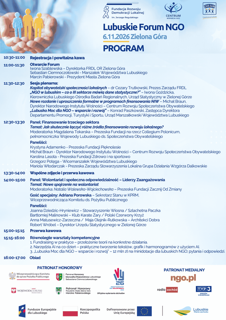 Szczegółowy program wydarzenia