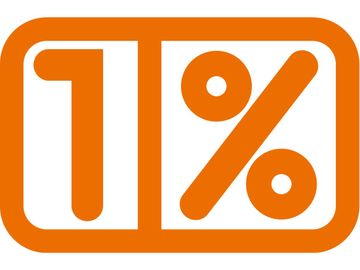 Pomarańczowy symbol 1% podatku dla OPP